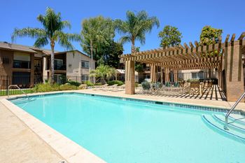 our apartments offer a swimming pool at Oak Terrace Senior Apts, Hemet, CA 92543